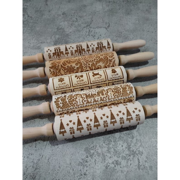 rolling pin motif natal mix series