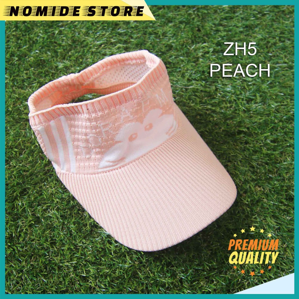 Topi Rajut Anak Visor Pantai Sunshade Motif Kartun Doraemon ANTI UV Topi Lucu Anak Laki Perempuan ZH-ZH5-Peach