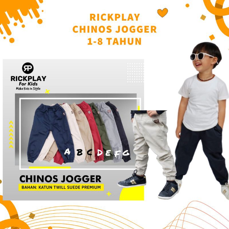 RICKPLAY CELANA JOGGER CHINOS 1-8 TAHUN | LAQULA BAJU ANAK