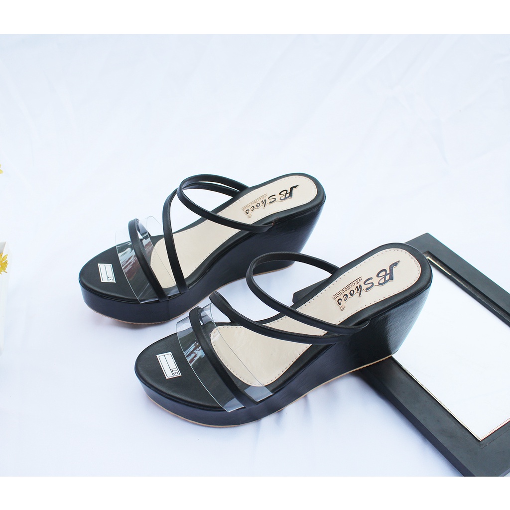 SANDAL WANITA WEDGES TERLARIS WEDGES SANDAL WANITA Tali Samping Mika