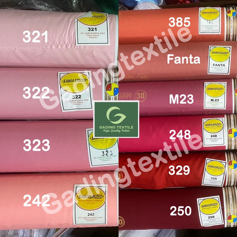 ( per setengah meter ) kain oxford sari warna sariwarna lebar 115 cm bahan baju kemeja hem seragam sekolah kerja dinas PDH PDL masker kerudung craft gamis koko tunik kaftan dress