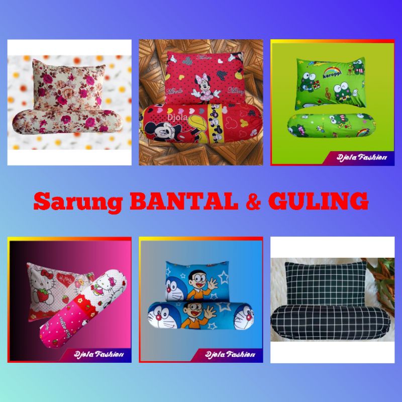 sarung bantal dan guling satu set