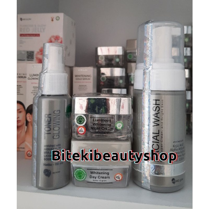 Free Pouch and gift Menarik MS GLOW PAKET WHITENING ULTIMATE ACNE LUMINOUS SERUM ACNE SERUM HOLD SER
