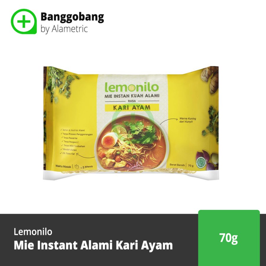 

Lemonilo Mie Instant Kuah Alami Kari Ayam 70 Gram - Banggobang