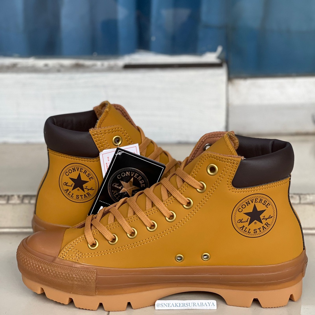 Converse All Star 100 Workboot Chunk Hi Wheat