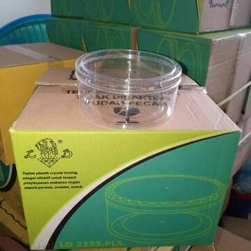 Toples kue kering plastik kristal wadah kue parcel lebaran