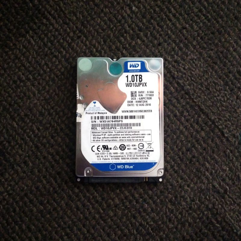 HDD Laptop WD 1TB Sata 2.5 inch Internal Hardisk 1 TB Tera Notebook