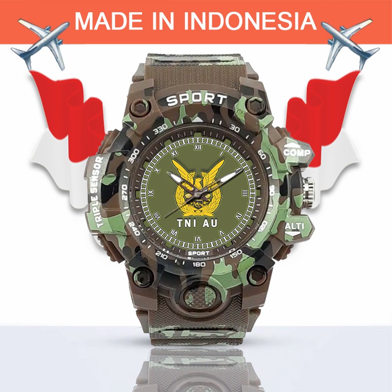 (SPECIAL EDITION) JAM TANGAN LOGO TNI-AU WATER RESISTANT NO.15