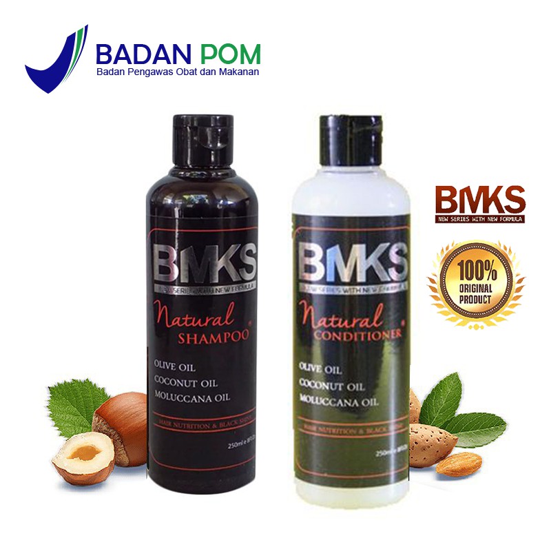 [2 Botol] Paket BMKS Shampo &amp; BMKS Conditioner BPOM