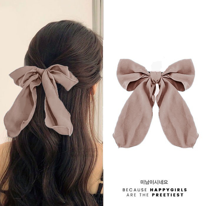 Ikat Rambut Korea Pita Ribbon Polos dan Pita Silk Print