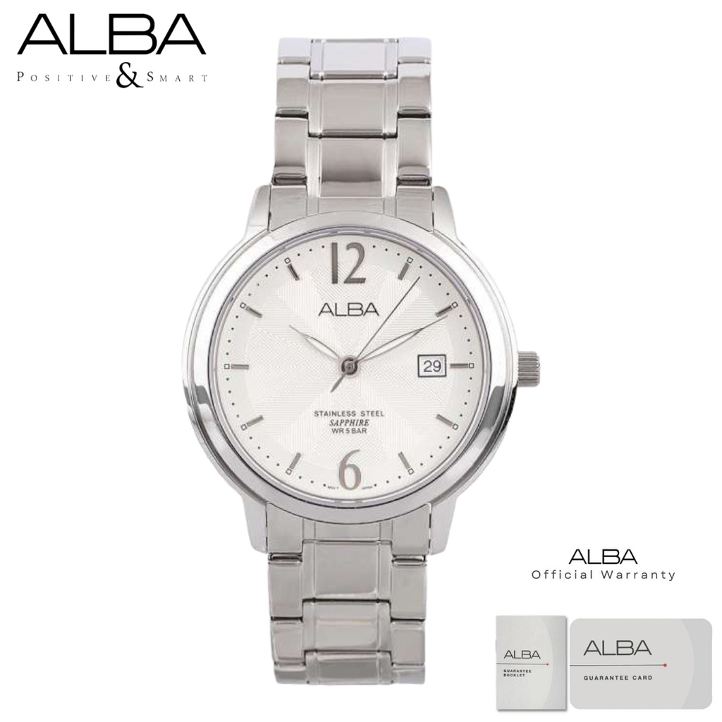 Alba Pria AS9A57 Jam Tangan Pria Alba PRESTIGE AS9A57X1 Quartz Stainless Steel Strap