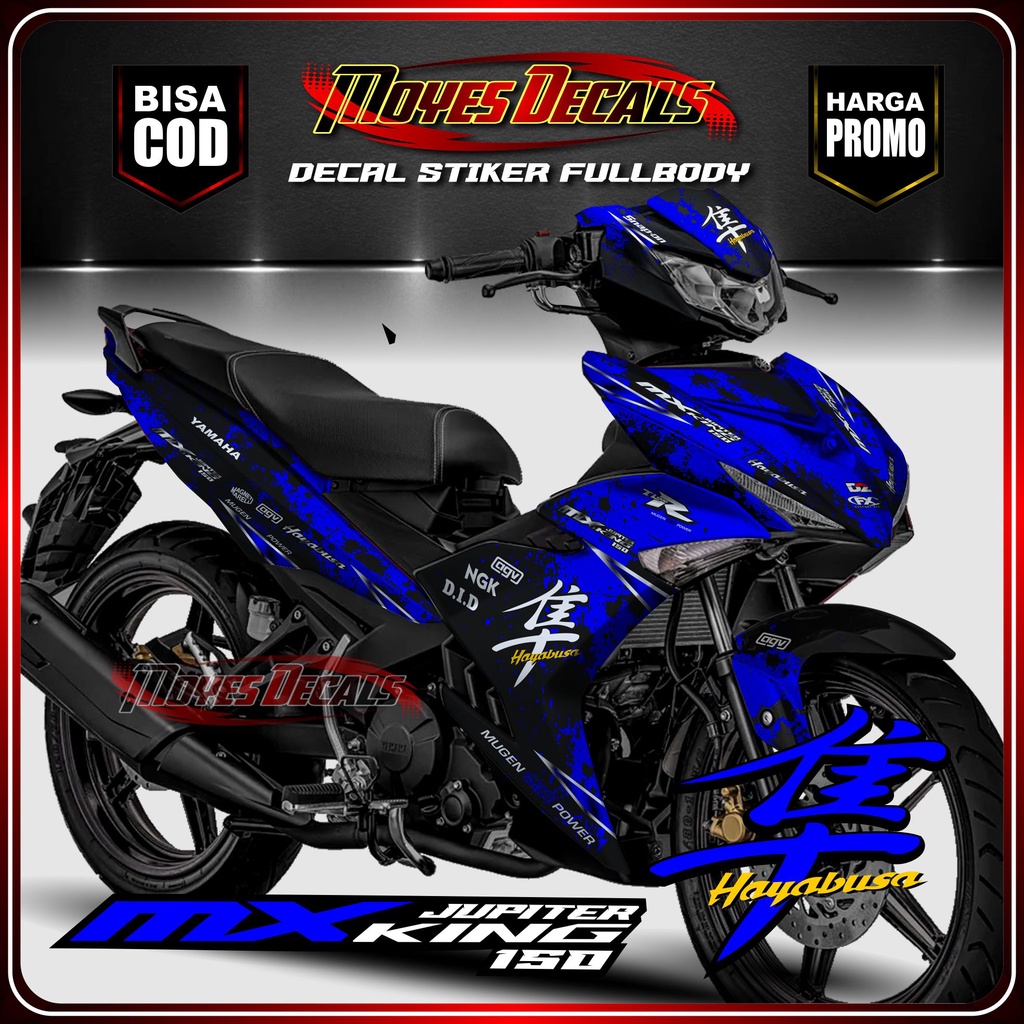 Decal Mx King 150 Full Body Hayabusa Biru