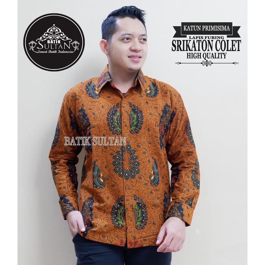 Srikaton Colet kemeja Batik Pria Panjang Full Furing by Batik Sultan