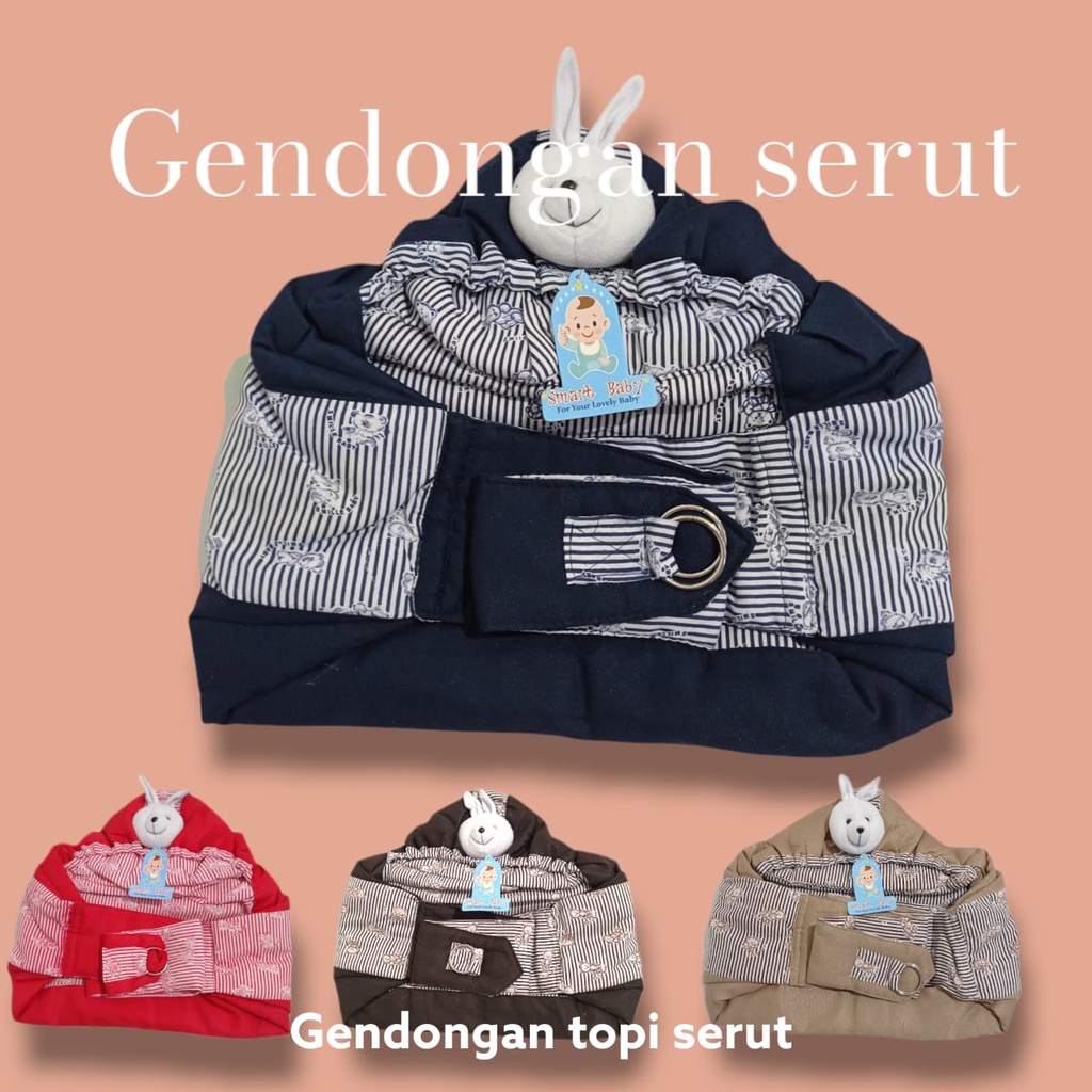 Gendongan Samping Topi Serut | Gendongan Bayi Samping Boneka