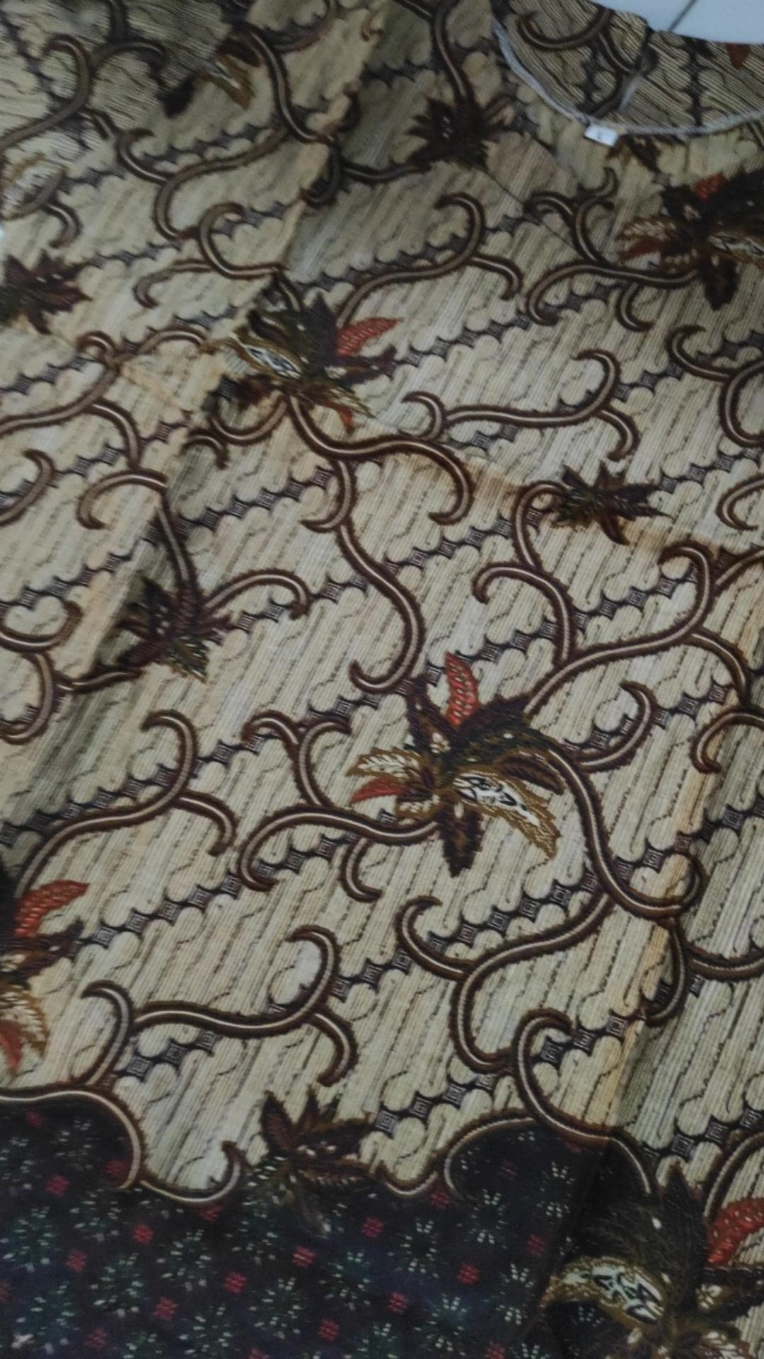 Cod - Tey-17 Batik Wanita Asj Sa Hrb026 Kenongo Kemeja Tosca Pendek