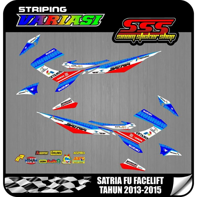 Striping Variasi Satria FU Facelift Mandalika