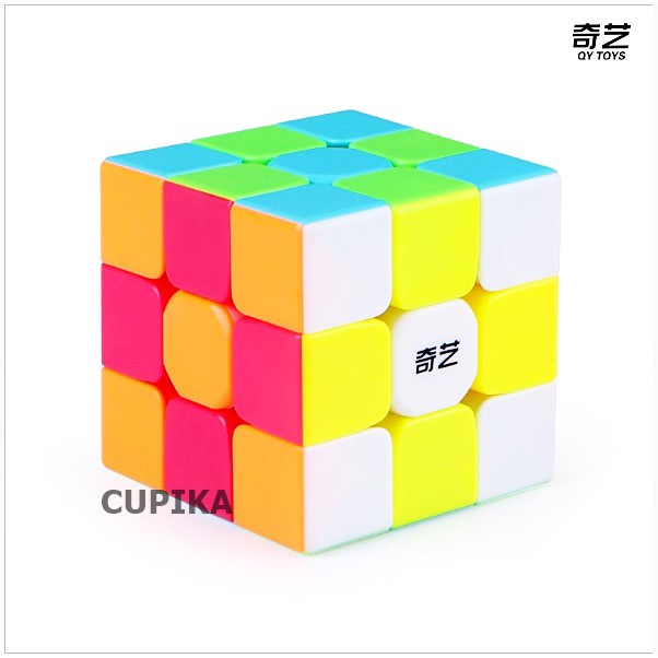 Rubik 3x3 QiYi Warrior S Stikerless cube cepat Magic cube