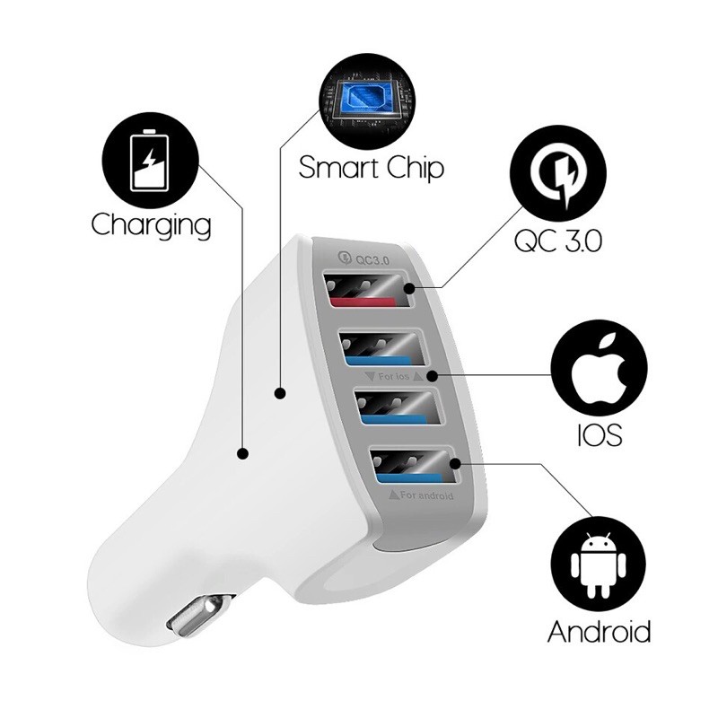 Fast Car Charging 4 Port USB