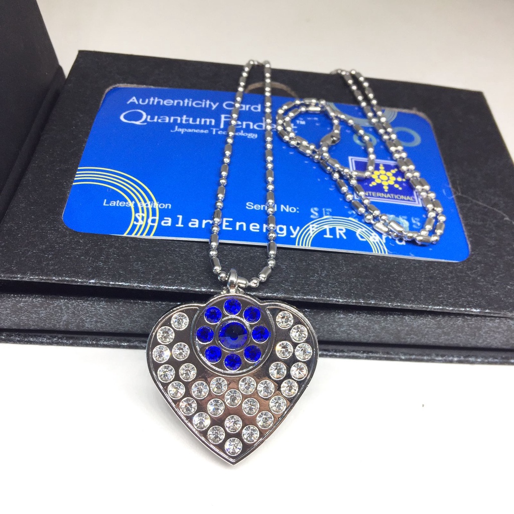 Kalung Kesehatan Terapi Asli - Quantum pendant asli - kalung kesehatan bio energi - kalung kesehatan liontin love permata biru