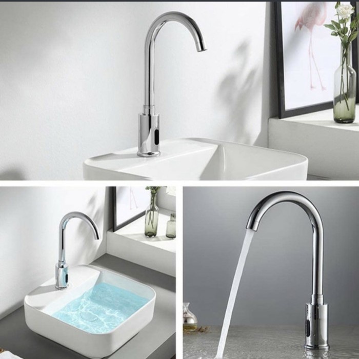 T.Lillie - Keran Kran Wastafel Sensor Angsa/Kran Angsa Sensor/Kran Otomatis Ac Dc