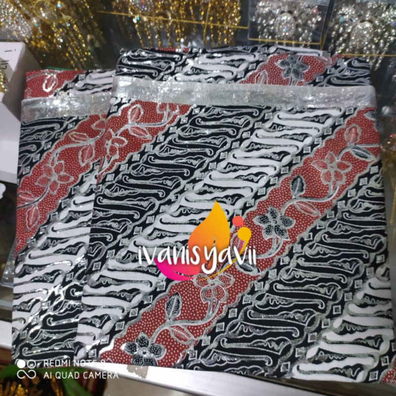 Sepasang Jarik Pengantin, Motif Parang Warna - Silver