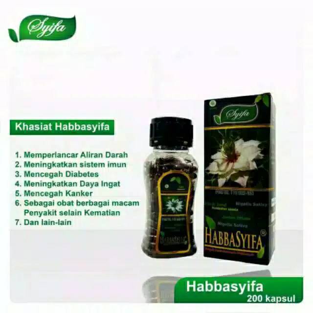 Habbasyfa kapsul minyak habatussauda 200 kaps dan 70kap