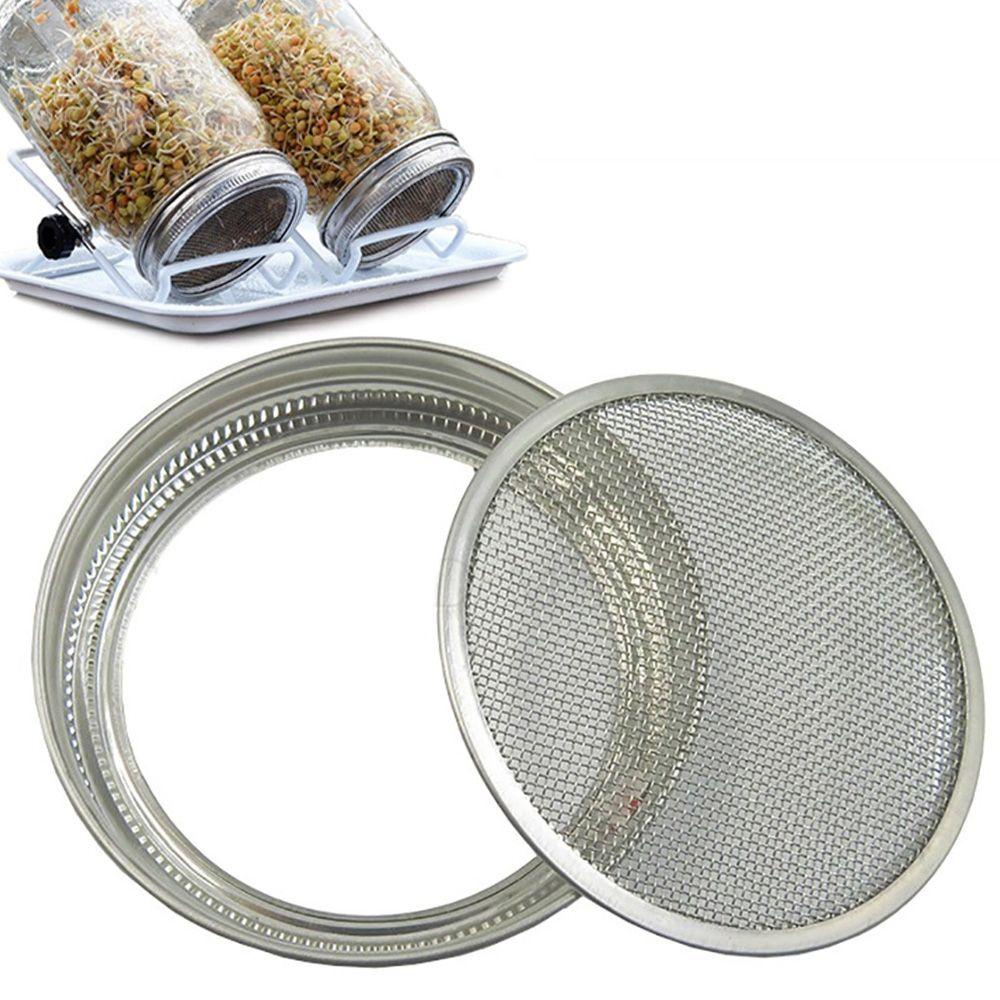 REBUY Sprouting Lid Planters Mesh Screen Strainer Untuk Nampan Pembibitan Mason Jar