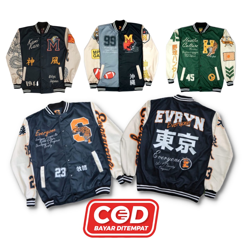 PROMO JAKET PRIA WANITA / SWEATER VARSITY ORIGINAL VINTAGE / JACKET BASEBALL CWOK / JAKET BOMBER ORI