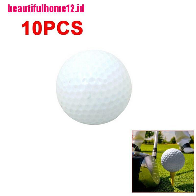 10pcs Bola golf Bahan Spons Warna Putih Untuk Latihan indoor / outdoor