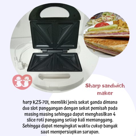 Sandwich Toaster Sharp KZS 70L(W) Pemanggang Roti