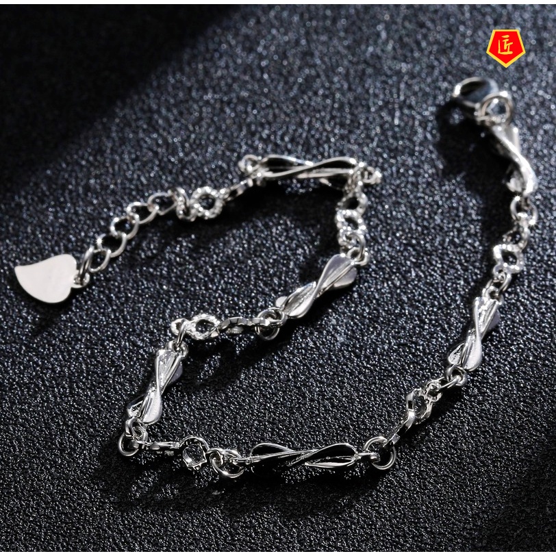 [Ready Stock]Fashionable Sequins Silver Bracelet