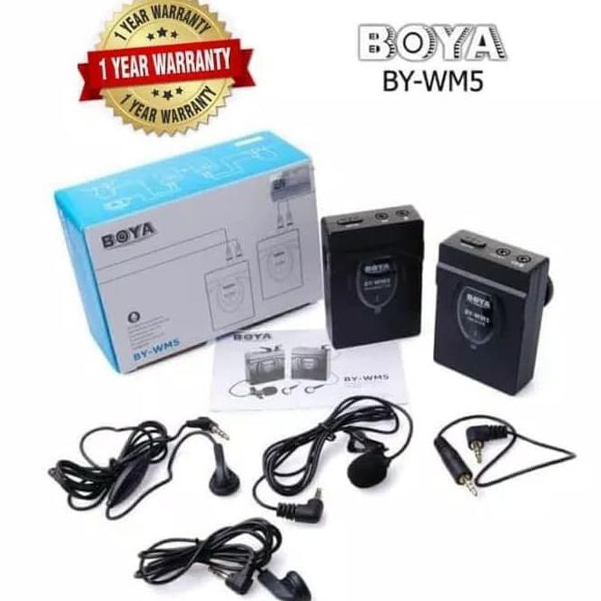 BOYA BY-WM5 WIRELESS MICROPHONE KODE 300