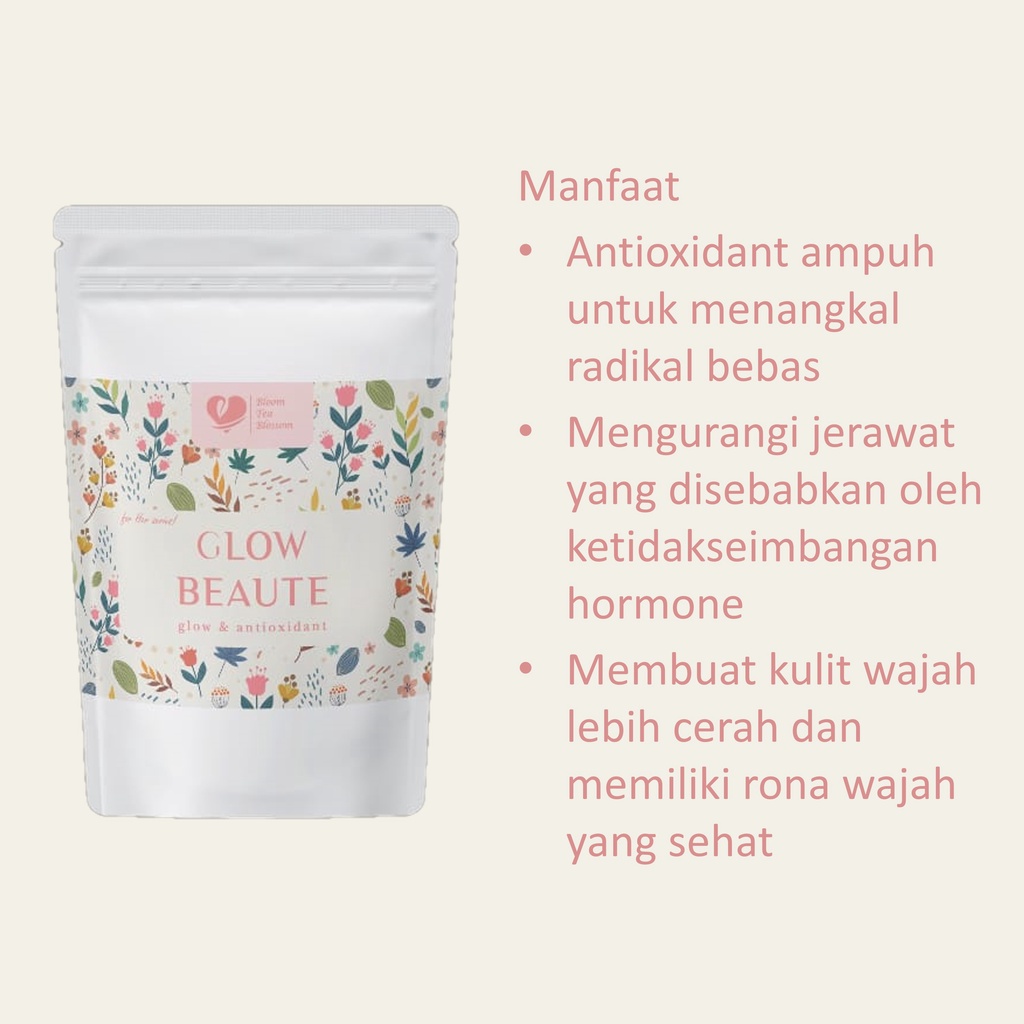 GLARANADI - Teh Bunga Glow Beauty / Mencerahkan Kulit dan Wajah (Telang Butterfly Pea White Tea Jasmine)