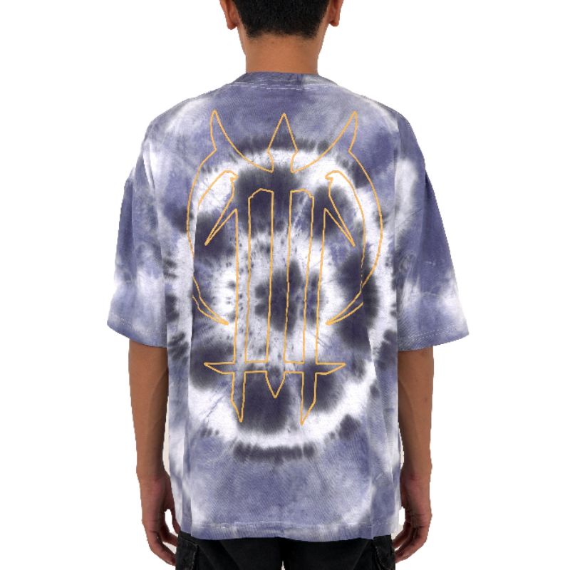 OVERSIZE TSHIRT TEE AOGMAA TIE DYE PURPLE WASH PREMIUM