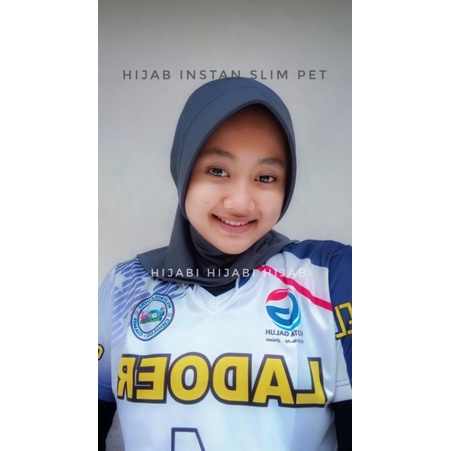 Hijab Instan Sport Terbaru Slim Pet Kecil Antem Jersey Premium Kerudung Olahraga Terkini Pet Busa Antem Bahan Jersey Stretch Premium