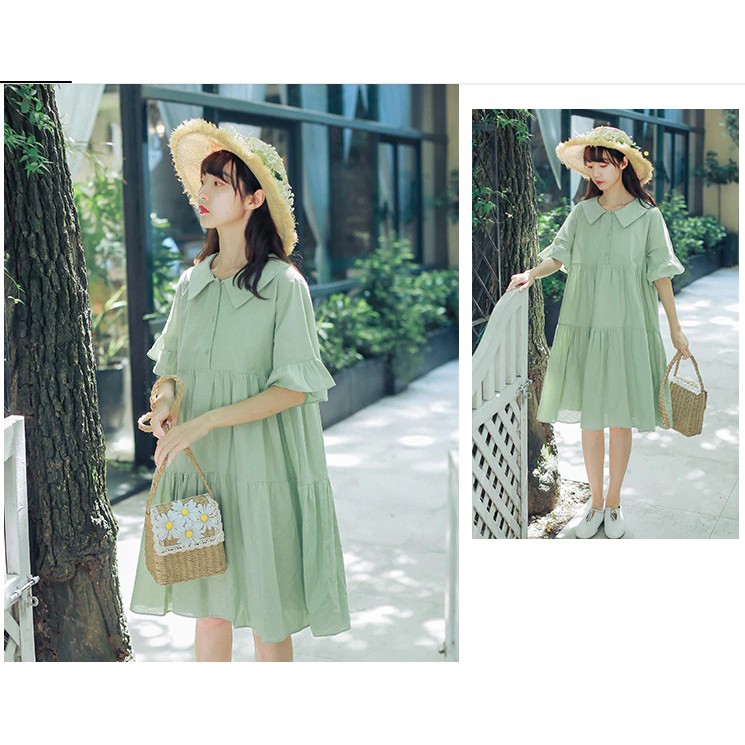 korean japan dress cute style casual long dress (Kf003)