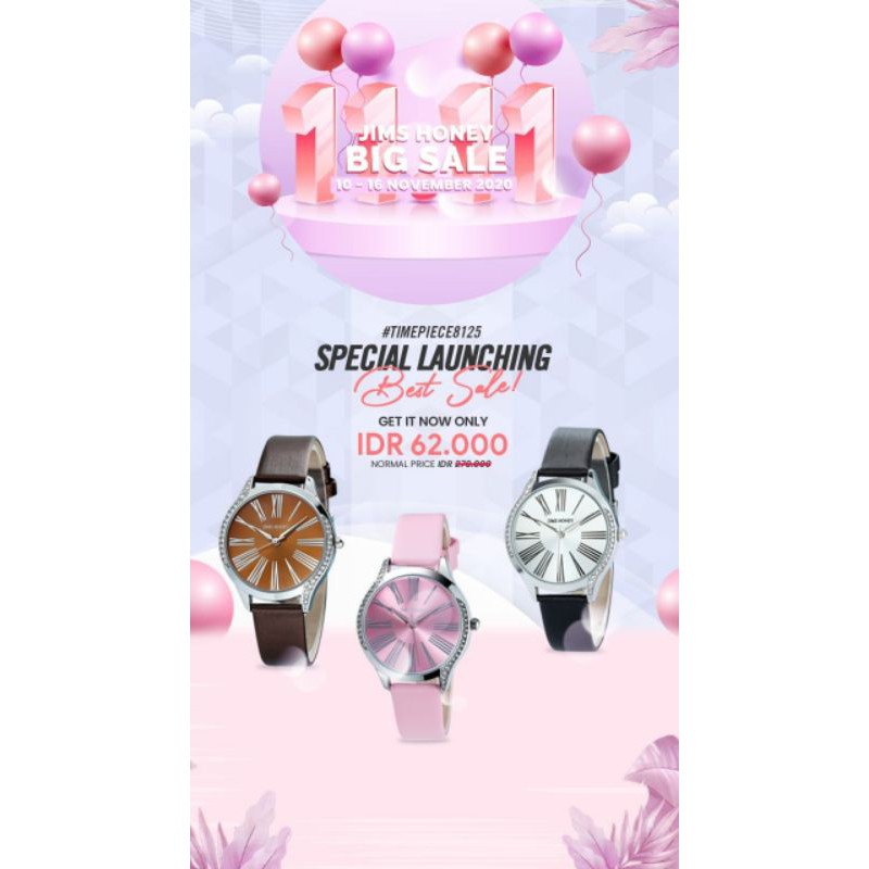 JAM TANGAN WANITA 8125 JIMS HONEY