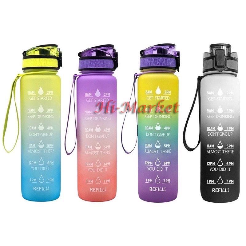 BOTOL MINUM VIRAL 1 LITER/ 1000ML BOTOL MINUM SEDOTAN WARNA WARNI PASTEL