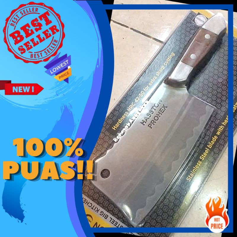 pisau daging besar stainless steel tajam survival hunting berburu outdoor serbaguna