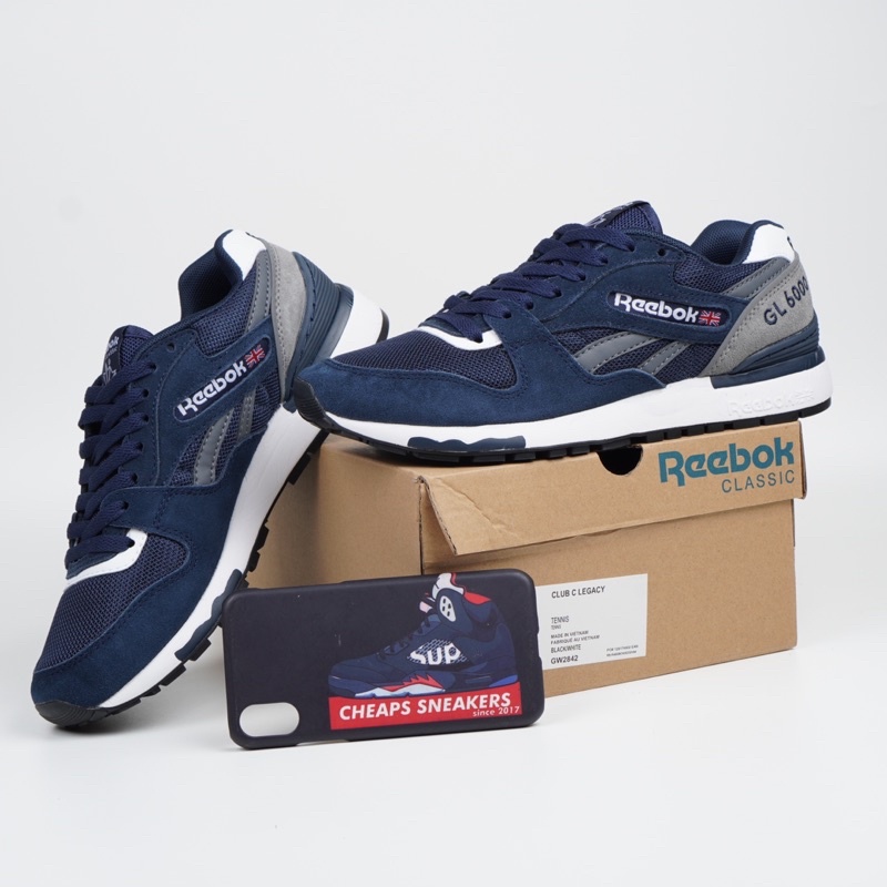Sepatu Reebok Pria Reebok Classic GL 6000 Grey Black Navy White
