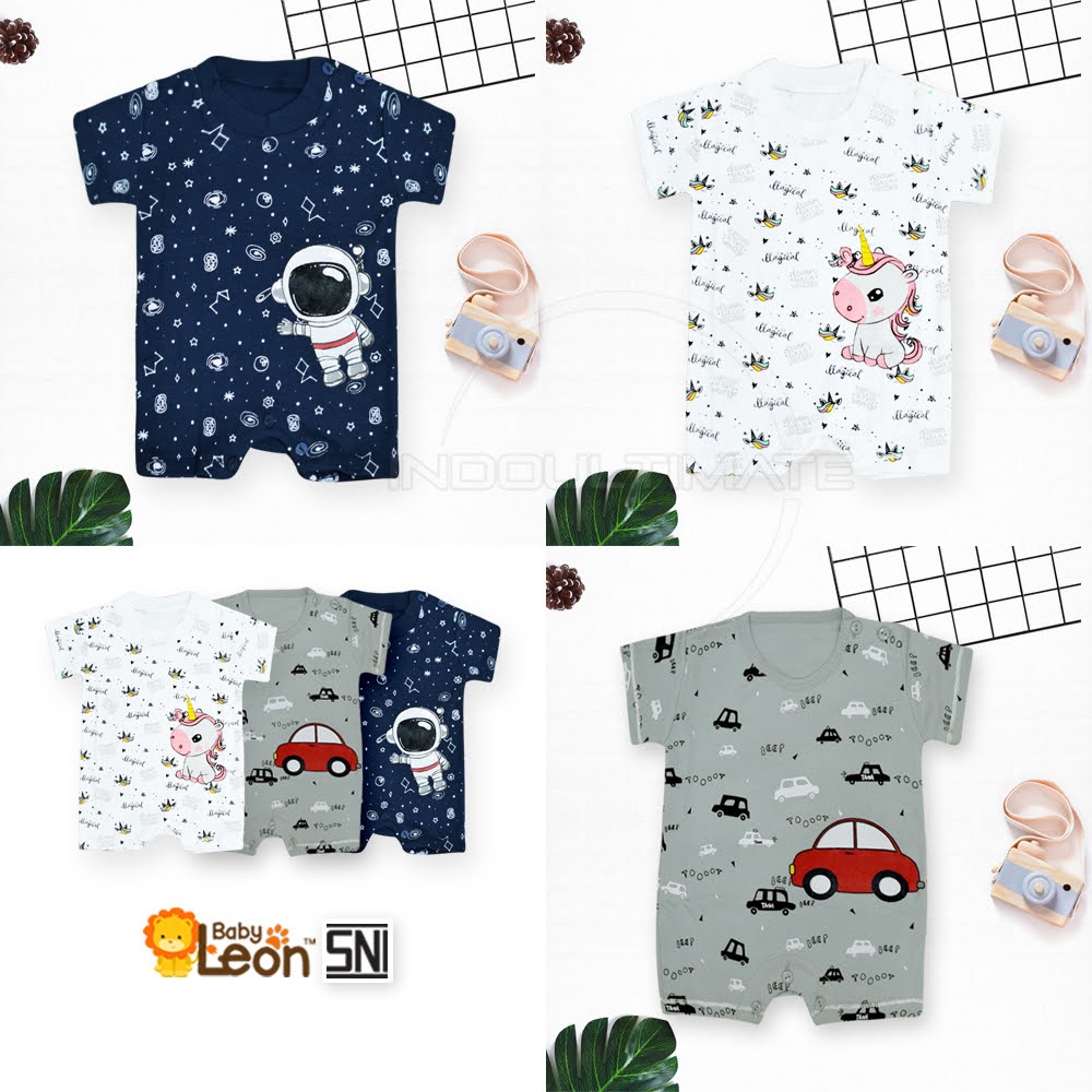 (Bisa COD) 1Pcs Jumpsuit Bayi Laki-laki BABY LEON GY-044 Jumpsuit Bayi Laki-laki 0 Sampai 6 Bulan Ju