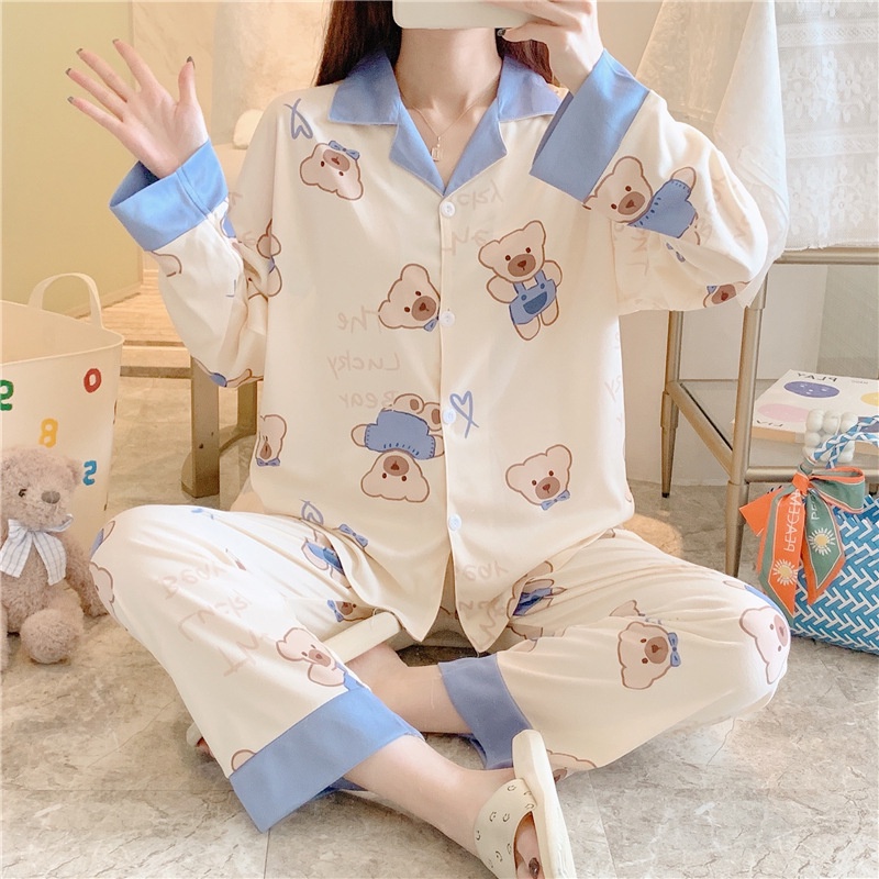 【 Bra Mall 】BM-323 Piyama Wanita import  Baju Tidur wanita muslimah Setelan Pajamas Babydoll