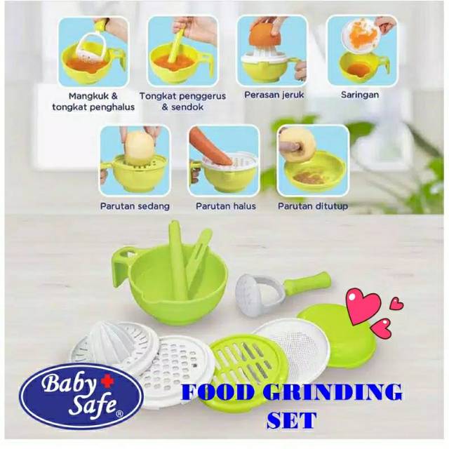 Baby safe multi grinding grinder set parutan makanan AP014 Food Maker alat mpasi manual Makassar