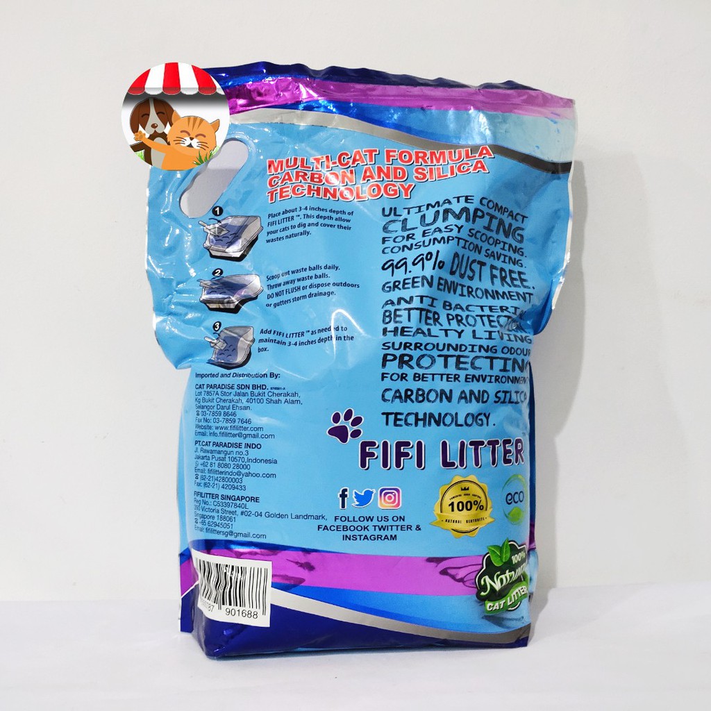 10Liter FIFI Cat Litter Silica 10Lt Pasir Gumpal Kucing 10 Liter