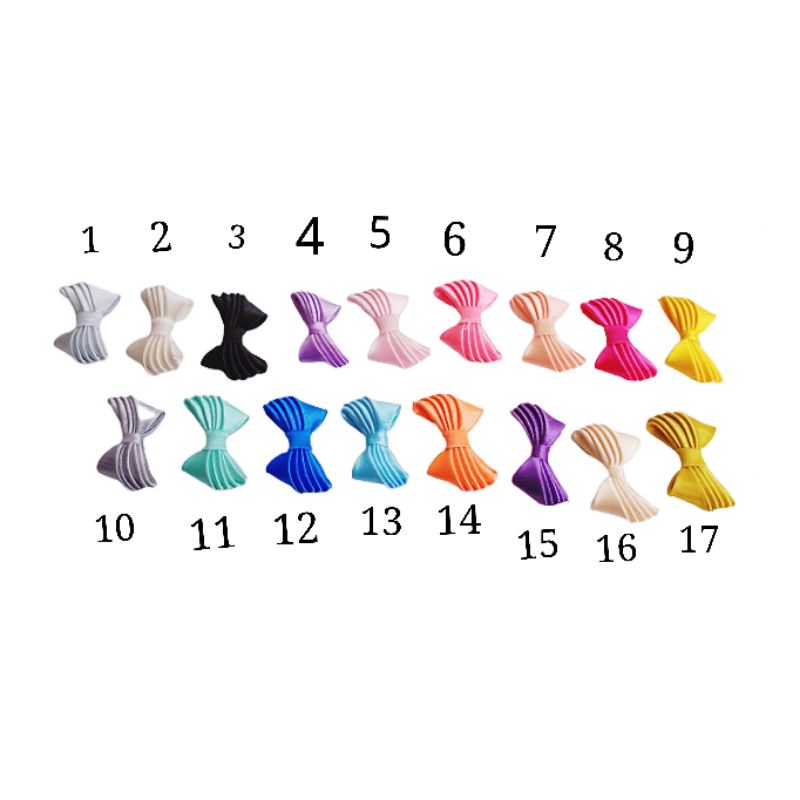 Bahan Craft Pita Satin Lipat Plisket Aksesoris Baju Anak