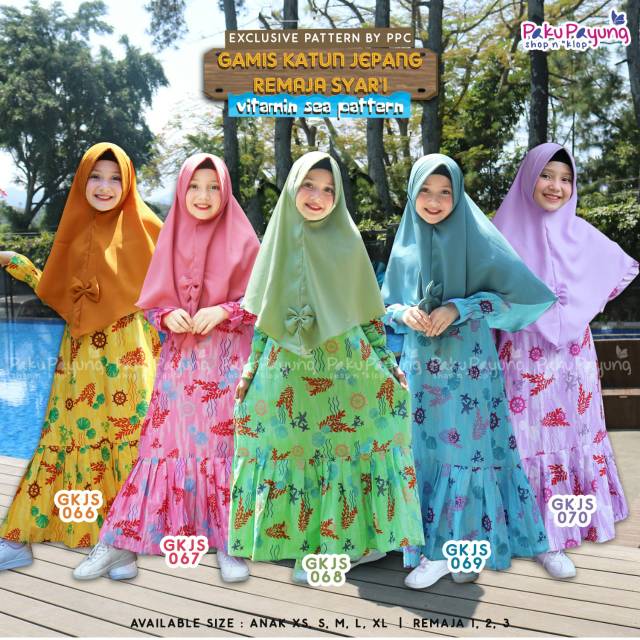 GAMIS KATUN JEPANG ANAK DAN REMAJA