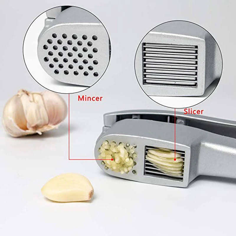 Easy Stainless Steel Garlic Pressure / Alat Penghancur Bawang Manual Dengan Tangan Gepres Penggepres Penggerus Pelembut Penekan Tekan Penghalus Bawang Putih Dapur Garlic Presser