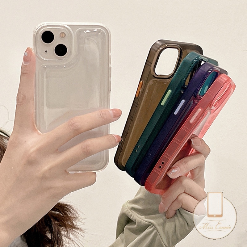 Soft Case TPU Transparan Warna Polos Untuk IPhone 13 Pro Max XR 12 Pro Max X XS Max 11 Pro Max