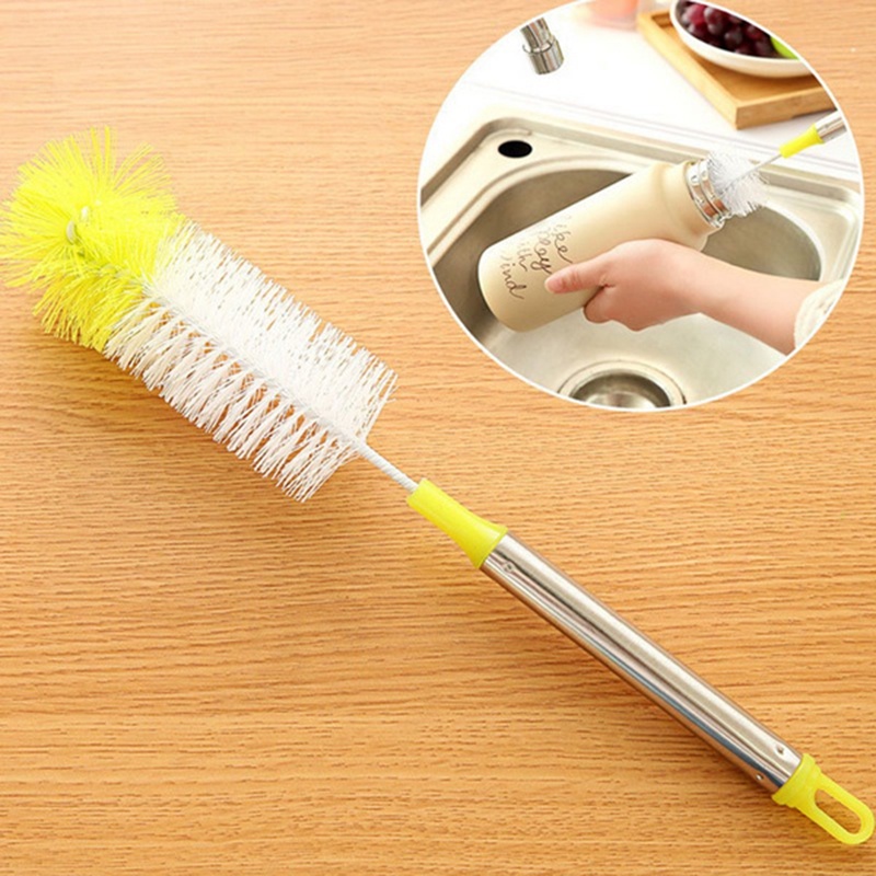 1Pcs (Random Color) Long Multifunction Deep Cleaning Stainless Steel Handle Cleaning Bottle Brush