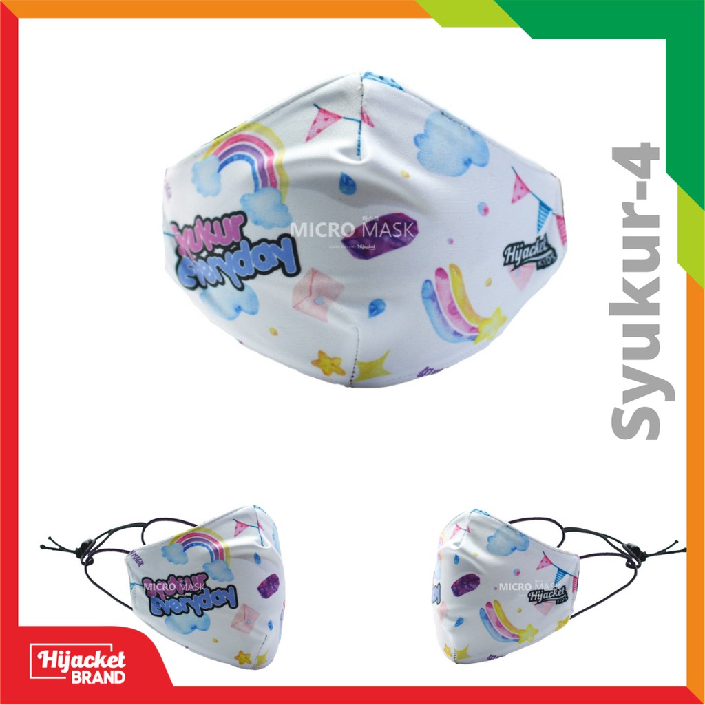Masker Hijab anak / Masker hijacket Kids / Masker anak wanita muslimah-SYUKUR 4